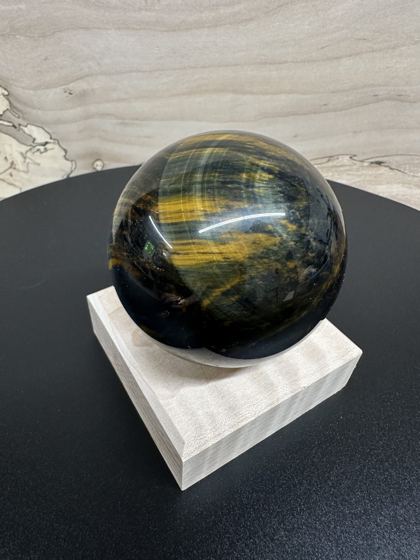 Blue & Gold Tiger Eye Sphere - Image 3