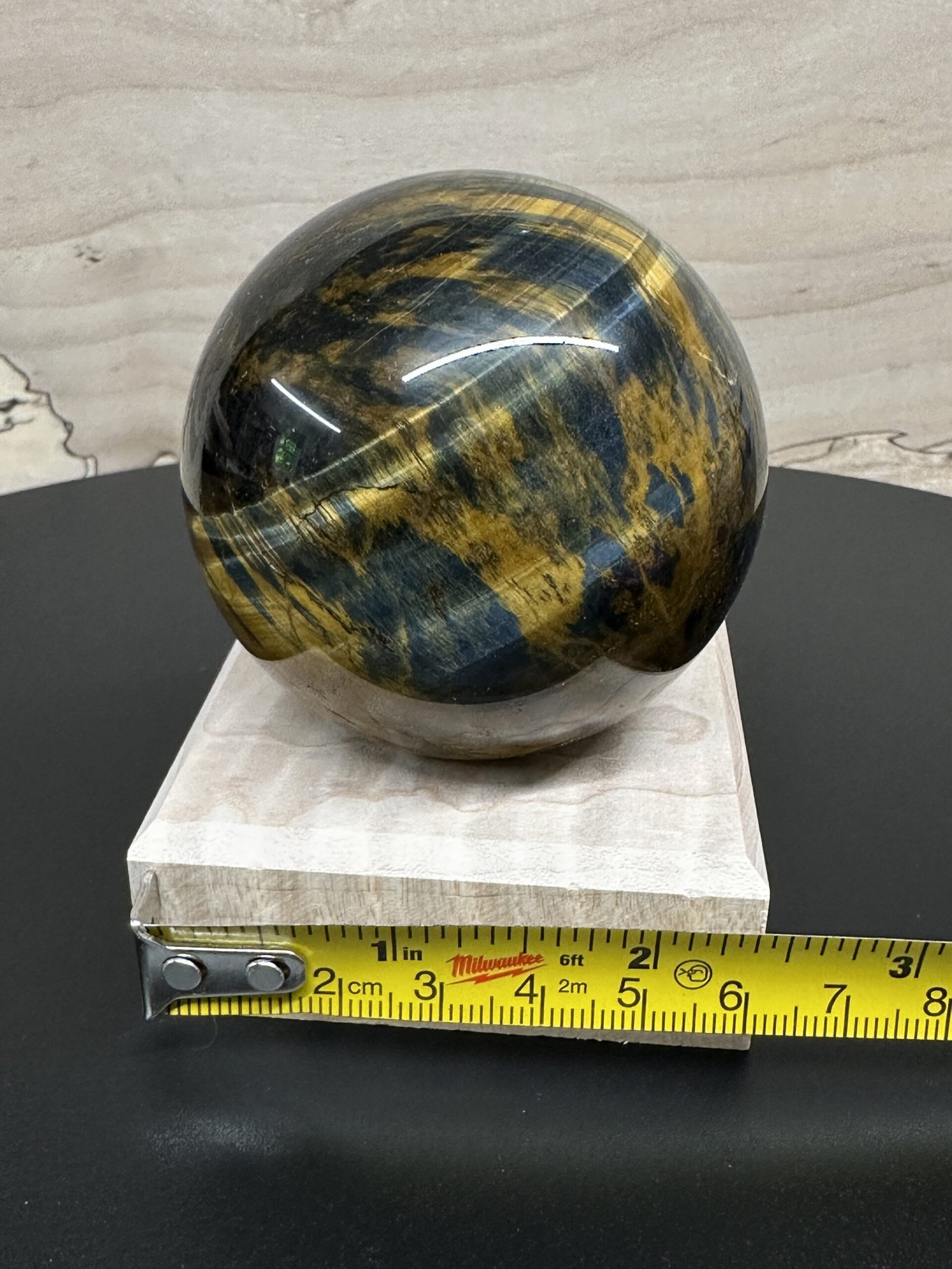 Blue & Gold Tiger Eye Sphere - Image 5